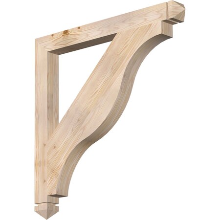 Ekena Millwork Funston Arts & Crafts Smooth Bracket, Douglas Fir, 3 1/2"W x 38"D x 38"H BKT04X38X38FST03SDF